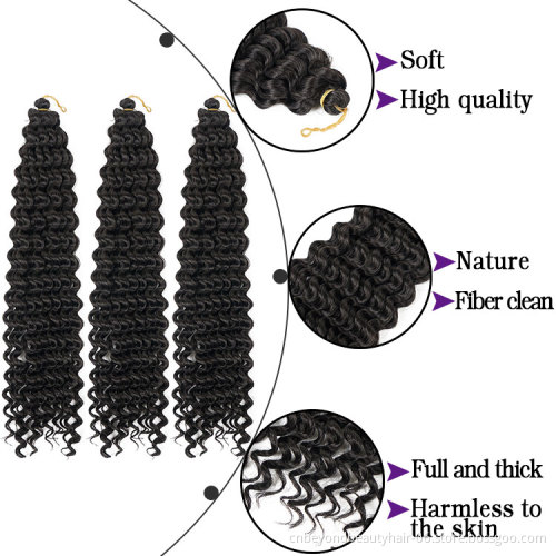 natural Deep Wave Synthetic Crochet Braid Hair Twists Braiding Hair Extension jerry curl Crochet Hair